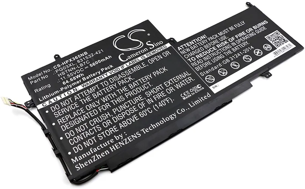 Batteri til HSTNN-LB7C for HP, 11.55V, 5600 mAh v:2906794