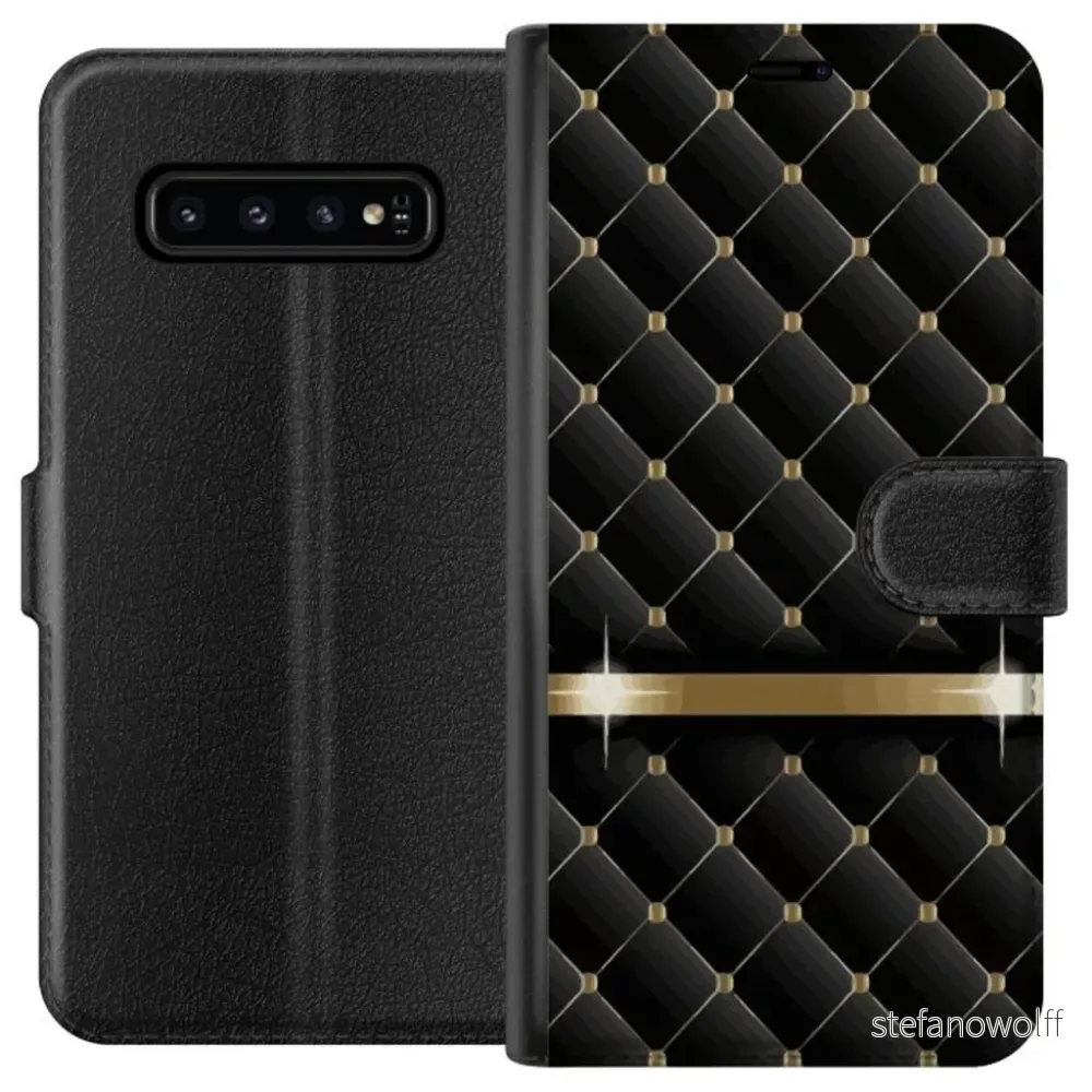 Samsung Galaxy S10 Sort Lommebokdeksel Lyxigt v:5622812