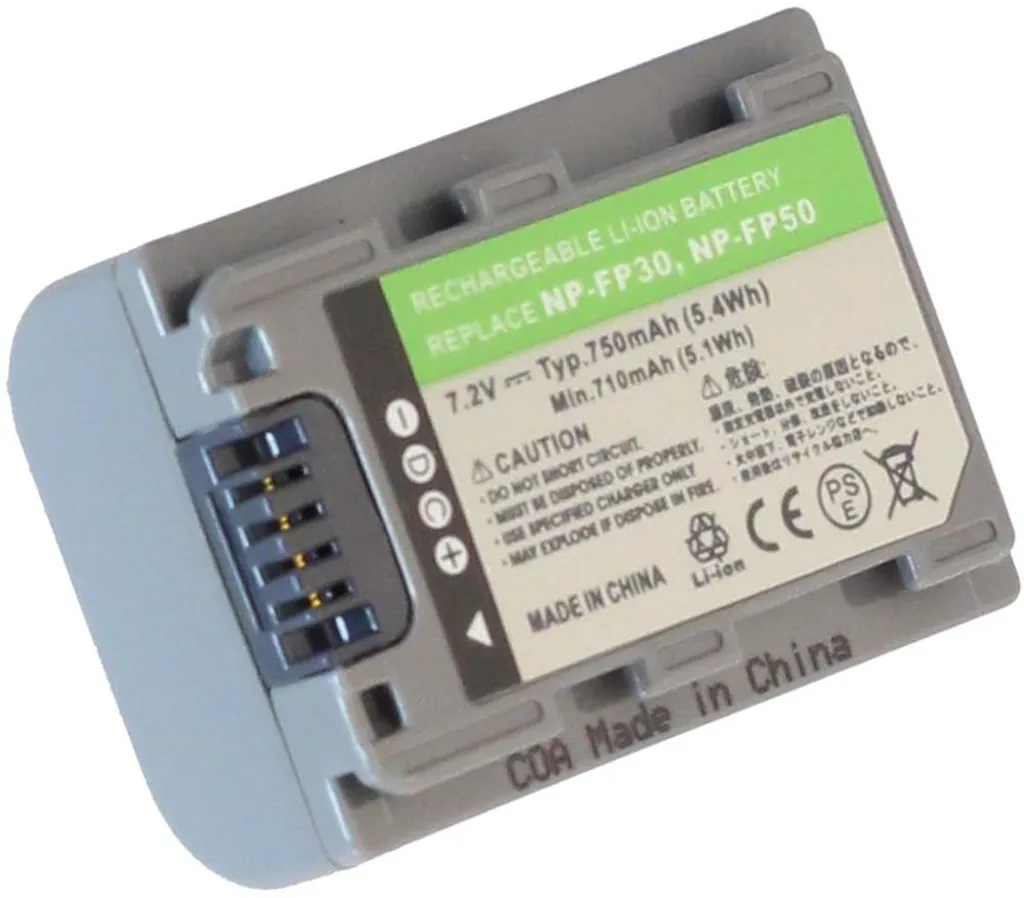 Batteri til Sony DCR-SR30E, 7.2V (7.4V), 750 mAh v:5647140