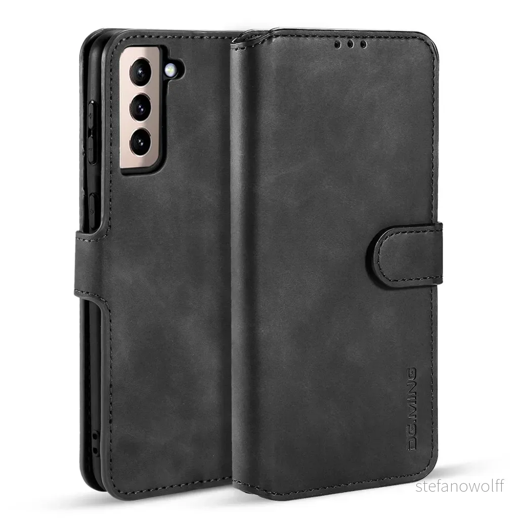 DG.MING Samsung Galaxy S21 4G, 5G etui – Svart v:8725757