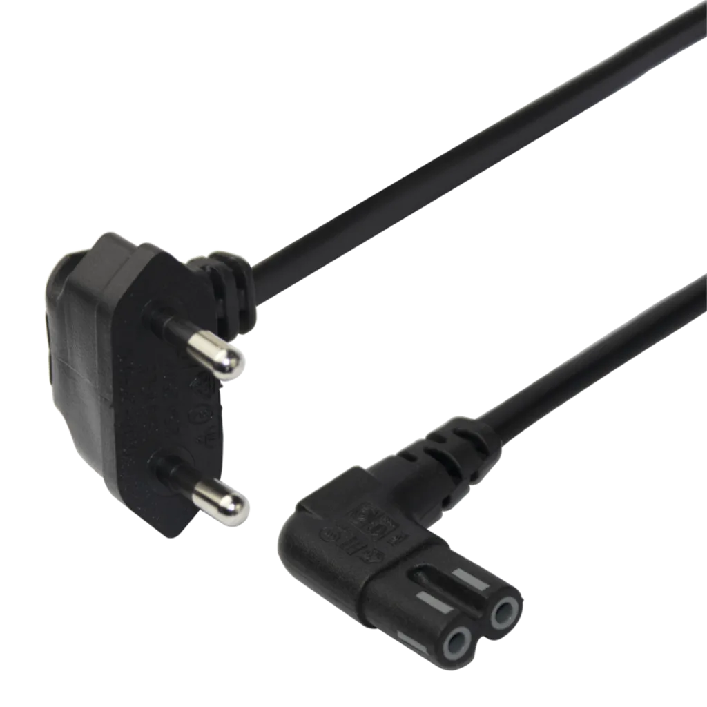 Strømkabel CEE 7/16 – C7, vinklet, 1,5m – Sort v:4893590