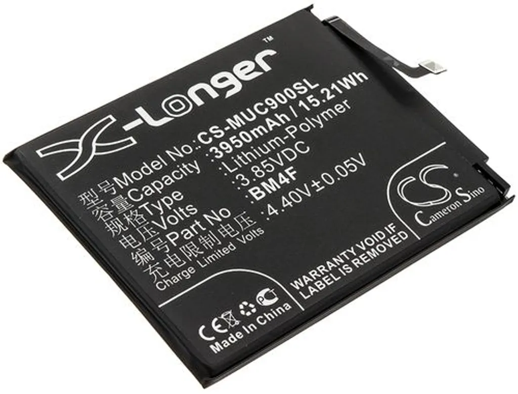 Batteri til Xiaomi Mi CC9e Standard Edition Dual SIM, 3.85V, 3950 mAh v:4287434