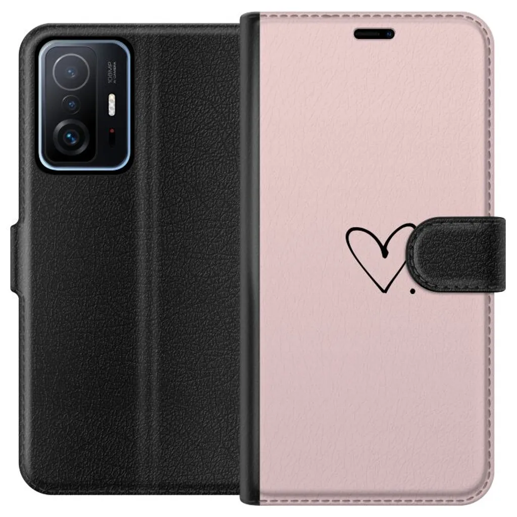 Xiaomi 11T Sort Lommebokdeksel Hjärta. v:1774337