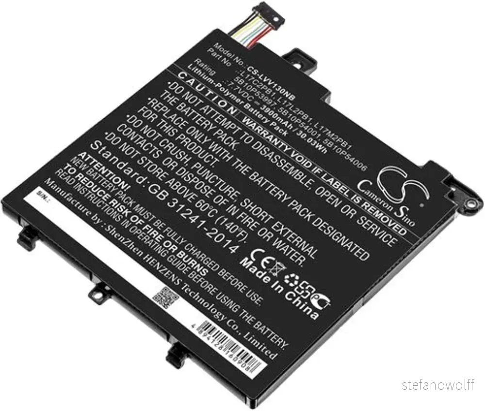 Batteri til 5B10P54006 for Lenovo, 7.7V, 3900 mAh v:9081651
