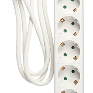 Strømuttak 5-veis kontakt med 2x USB, 1,5m v:4153942
