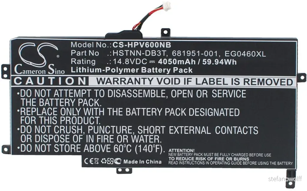 Batteri til EG04060XL-PL for HP, 14.8V, 4050 mAh v:1267632