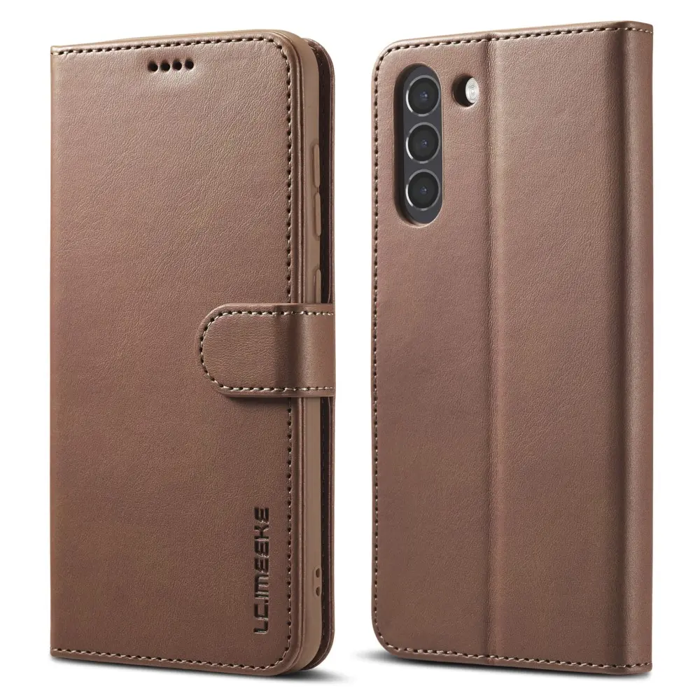 LC.IMEEKE Wallet Etui for Samsung Galaxy S21 FE – Coffee v:4844648
